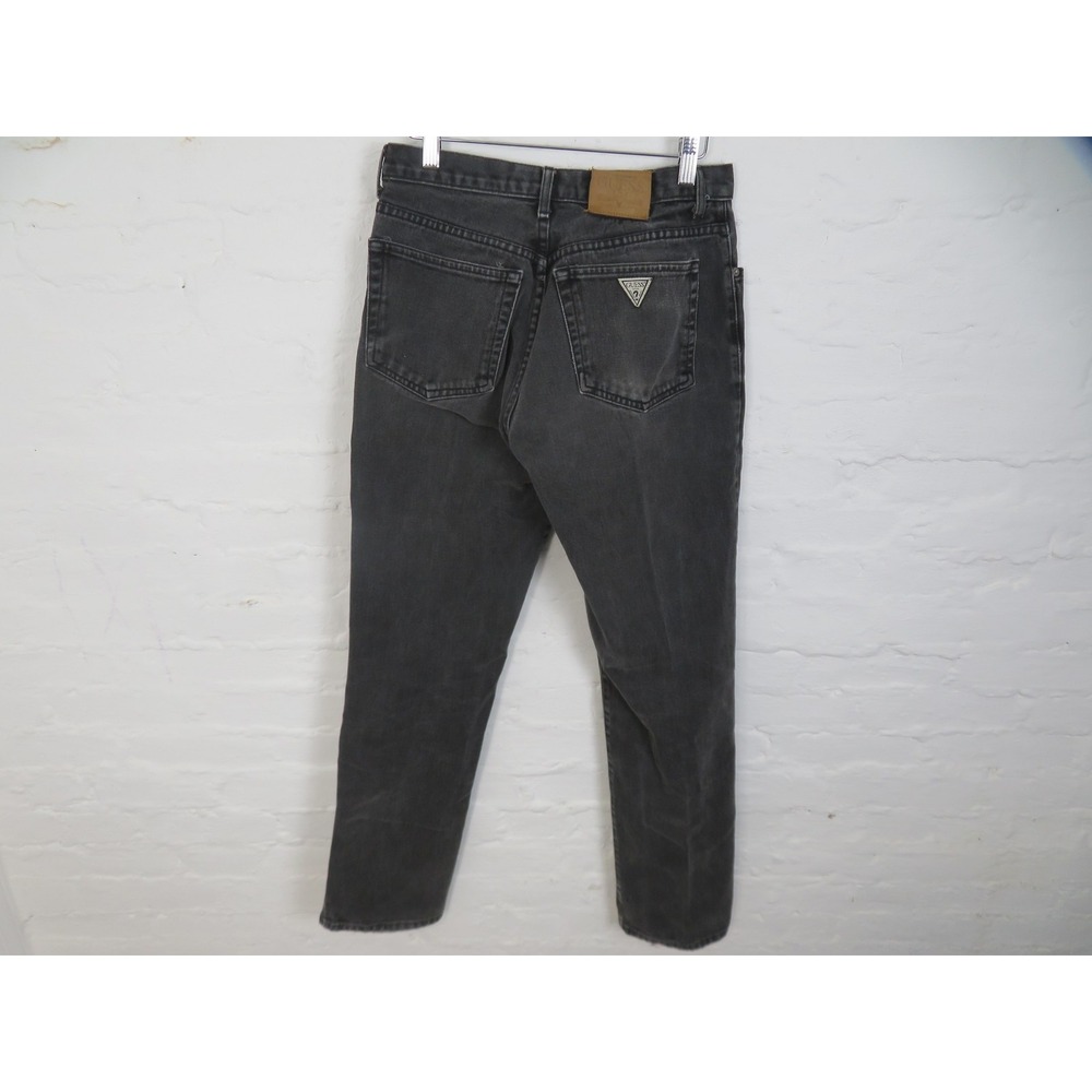 Vintage Guess Jeans Mens 30x32 Black Denim High Rise Tapered USA Made 80s - Picture 3 of 11